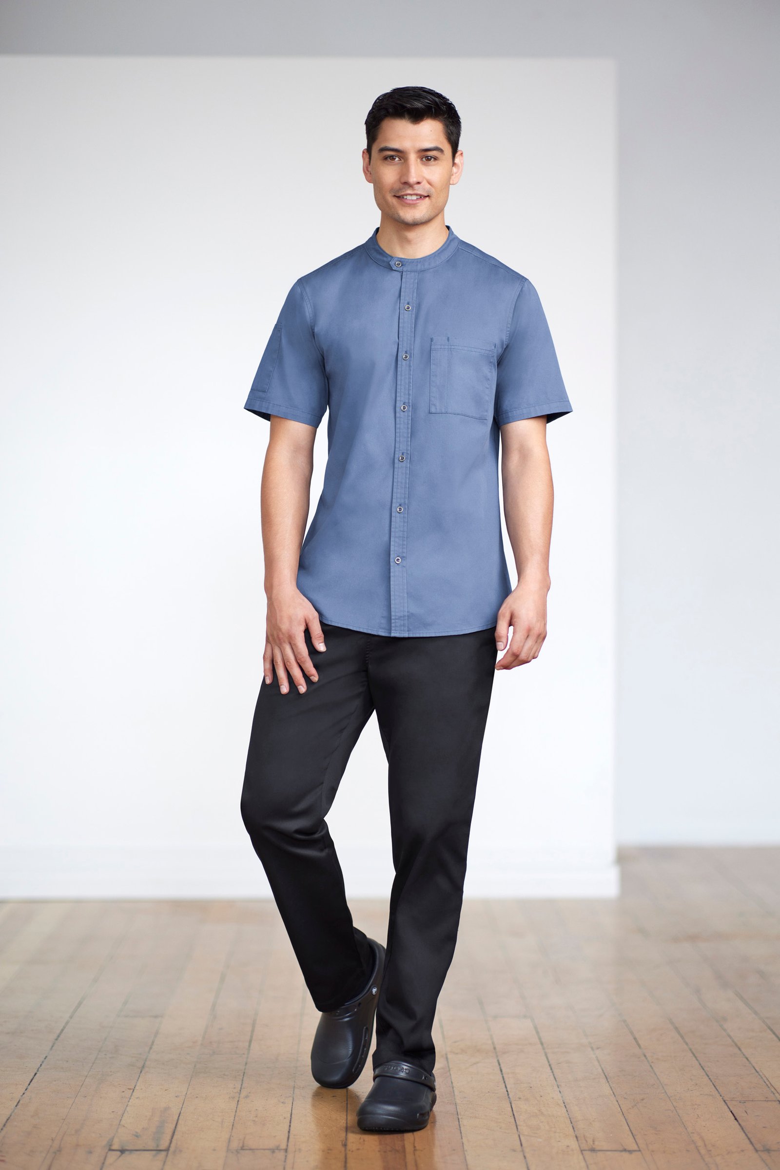 Mens Salsa Short Sleeve Chef Shirt