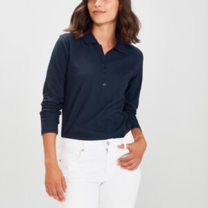 Womens Crew Long Sleeve Polo