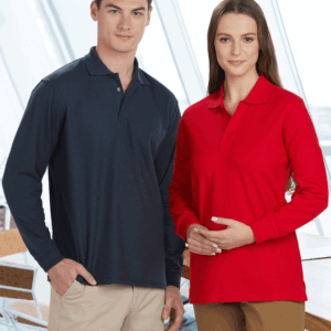Unisex Traditional Poly/Cotton Pique Long Sleeve Polo