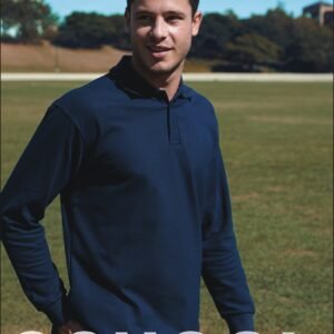 Mens Long Sleeve Basic Polo