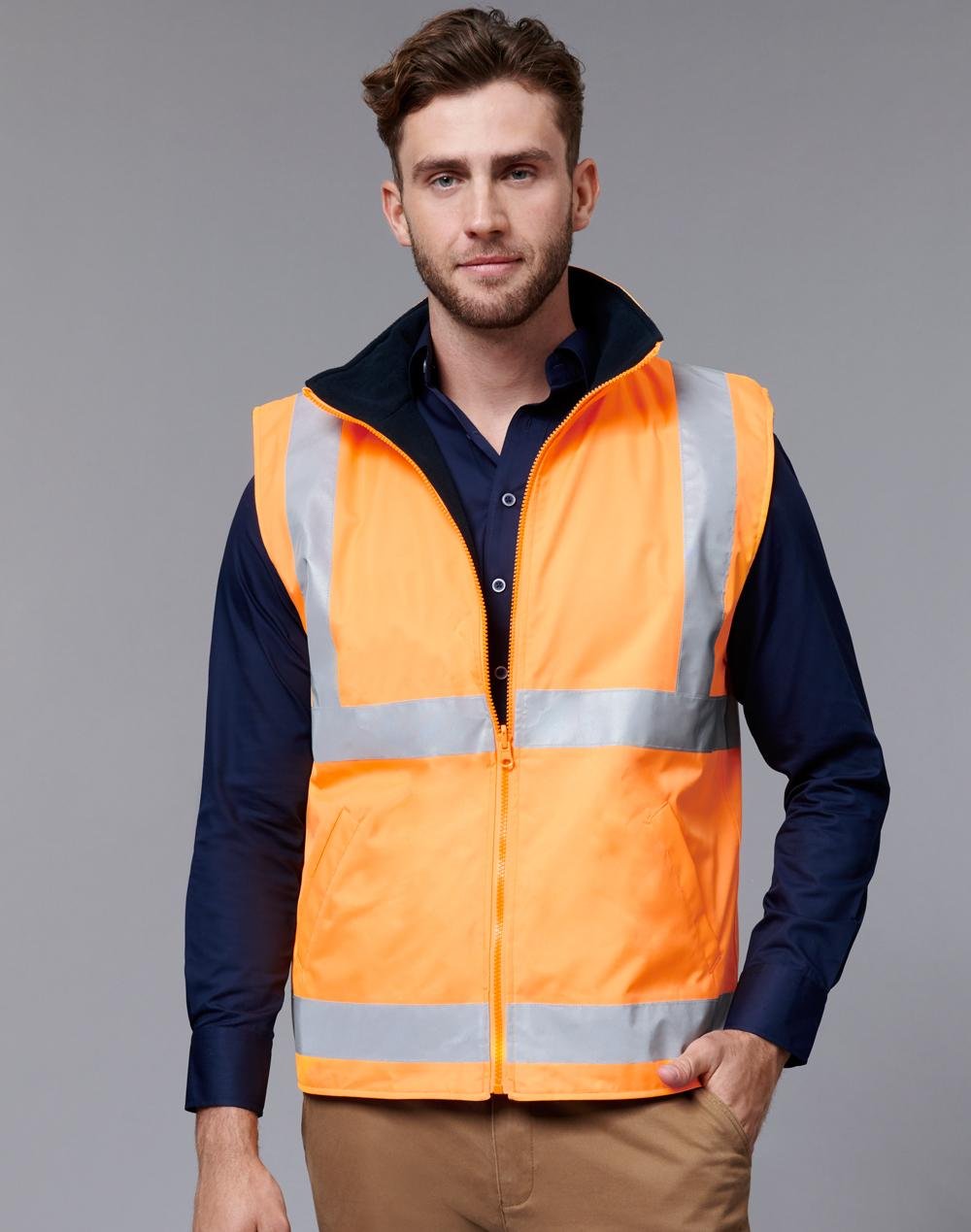 VIC Rail Hi Vis Reversible Safety Vest - Unisex