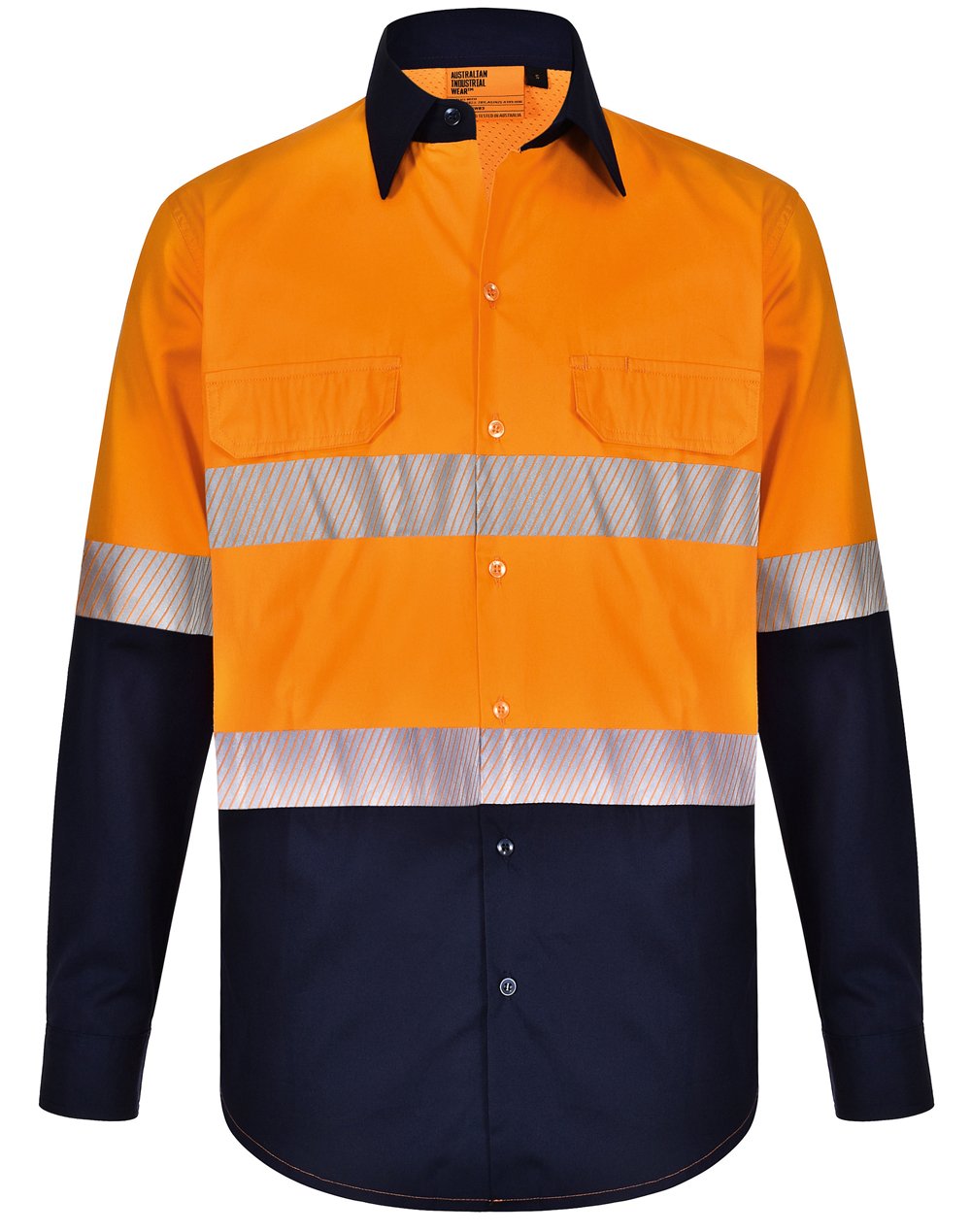 UNISEX HI VIS COOL-BREEZE SAFETY LS SHIRT (SEGMENTED TAPE) - Image 2