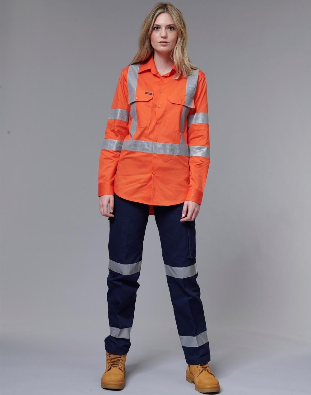 Ladies' Heavy Cotton Drill Cargo Pants With Biomotion 3M Tapes